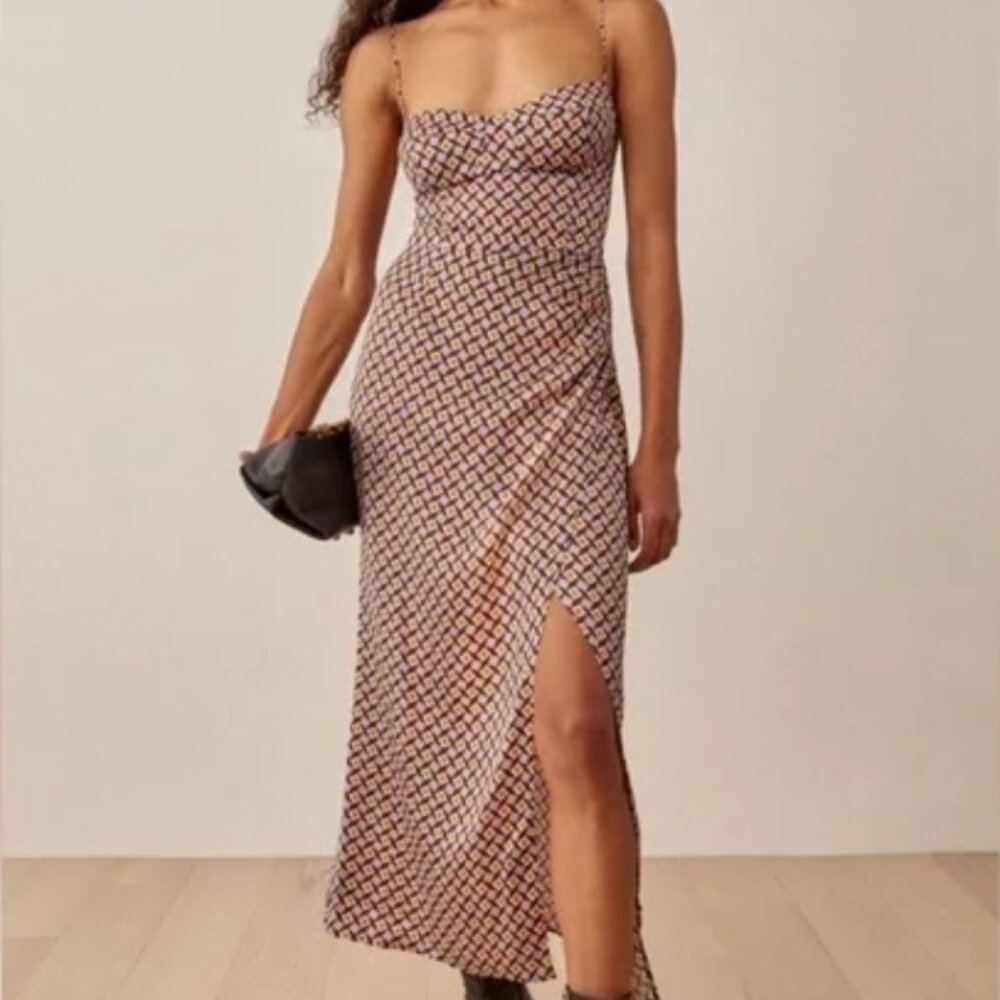 Reformation Marguerite Dress in Plaza